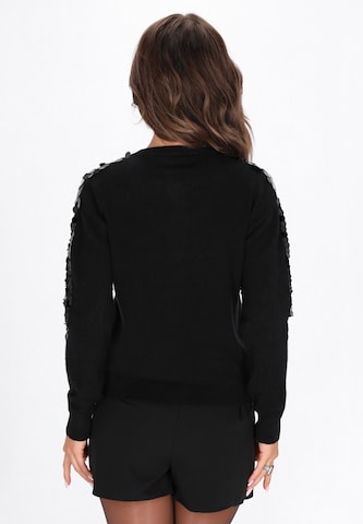 faina Gebreid vest in Zwart