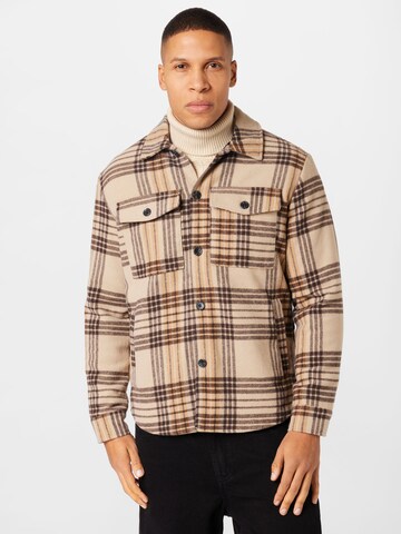 JACK & JONES - Chaqueta de entretiempo en beige: frente