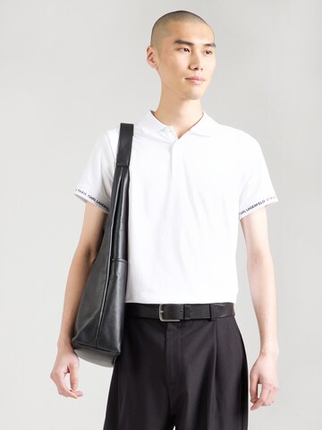 Karl Lagerfeld Μπλουζάκι σε λευκό: μπροστά