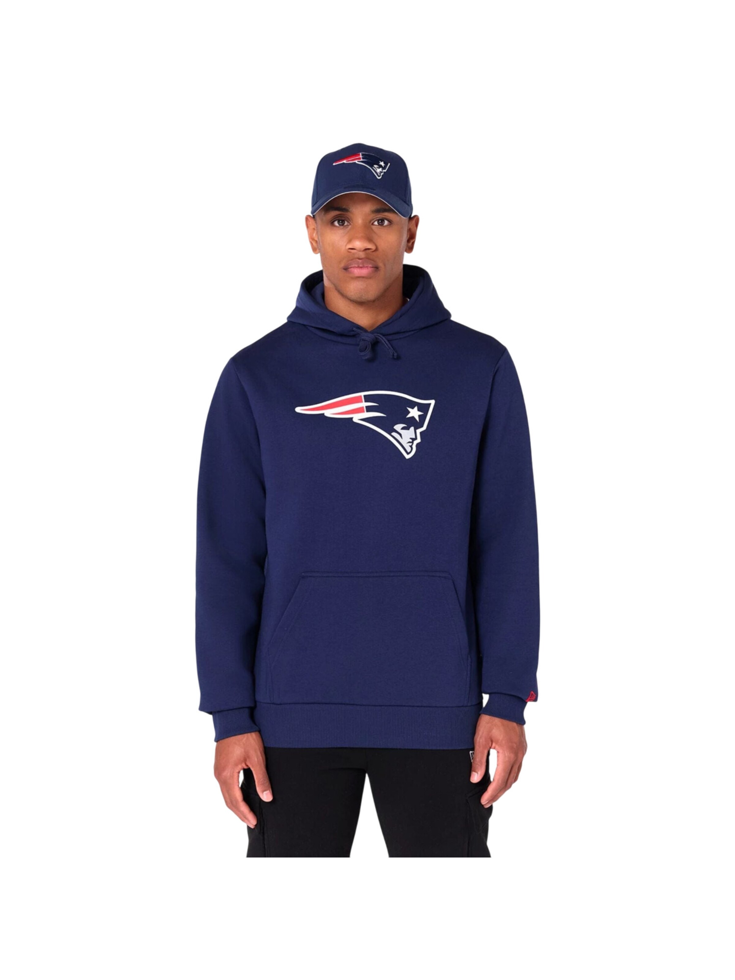 NEW ERA Sweatshirt 'NFL New England Patriots Logo' in Blue: front