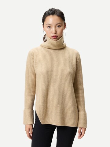 GOBI Cashmere Tröja 'Cashmere Sweater with Detachable Collar' i beige