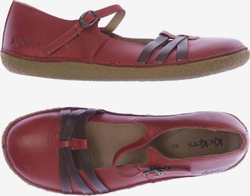 Kickers Flats & Loafers in 40 in Red: front