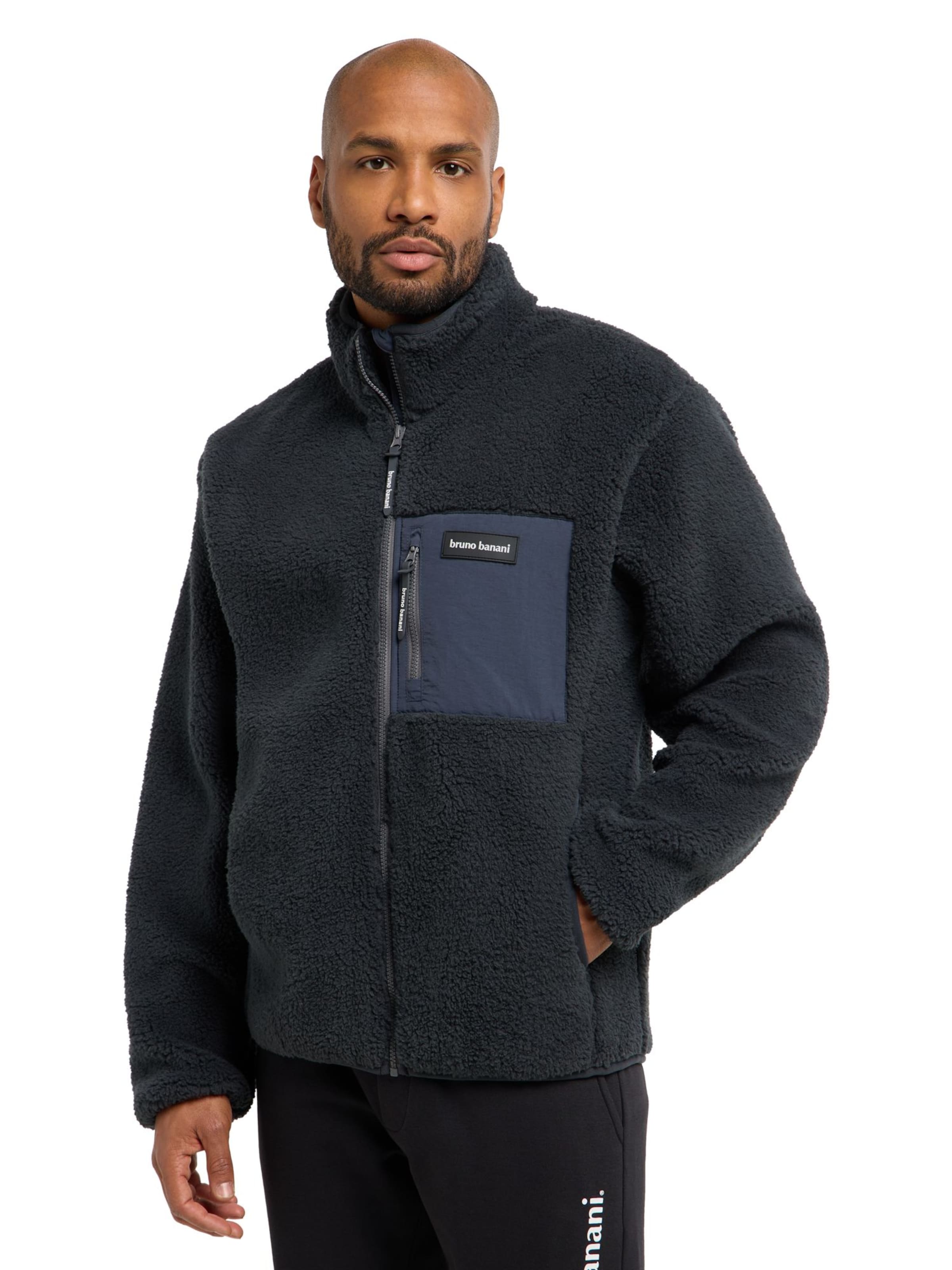 Veste en polaire 'Garret' Bruno Banani en noir : devant