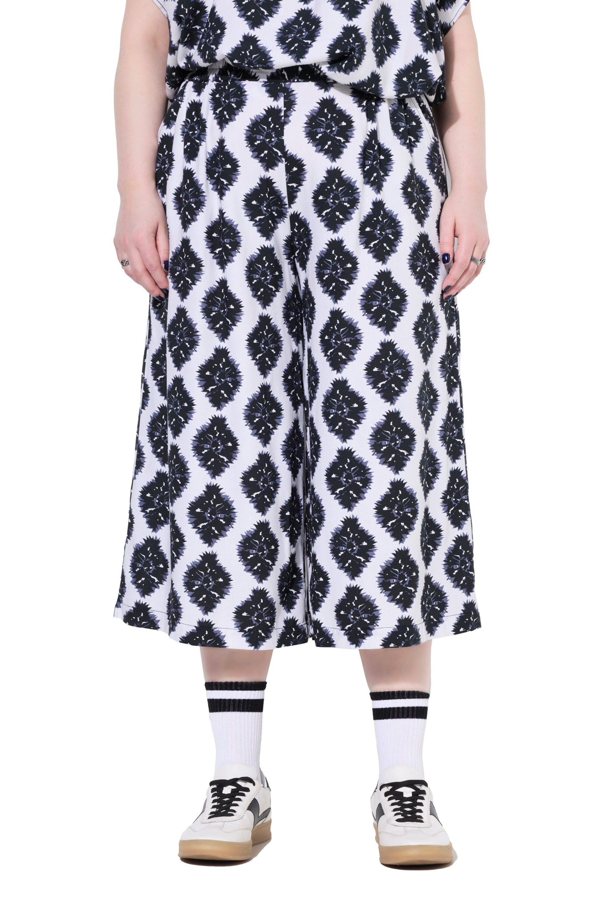 Studio Untold Wide leg Broek in Wit: voorkant