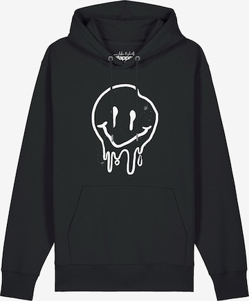 Sweat-shirt 'Smiley' Watapparel en noir : devant
