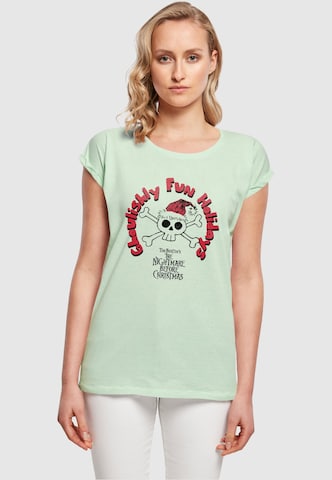 T-shirt 'The Nightmare Before Christmas - Ghoulishly Fun Holidays' ABSOLUTE CULT en vert : devant