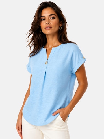 REGINA FASHION Blúzka 'Blouse with button' - Modrá