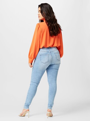 ONLY Carmakoma Skinny Jeans 'Willy' in Blauw