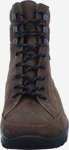 Finn Comfort Lace-Up Boots in Brown