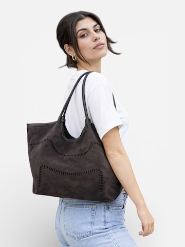 Cheval Firenze Schoudertas 'Madera Suede' in Bruin