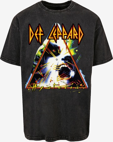 F4NT4STIC Shirt 'Def Leppard Hysteria' in Zwart: voorkant