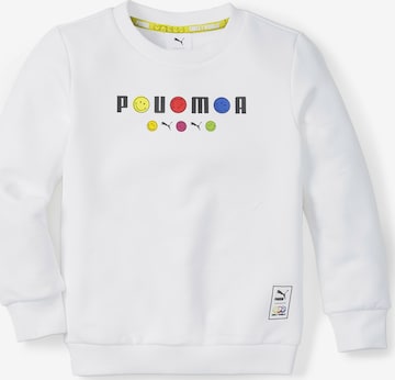 PUMA Sweatshirt 'PUMA x SMILEYWORLD' in White: front