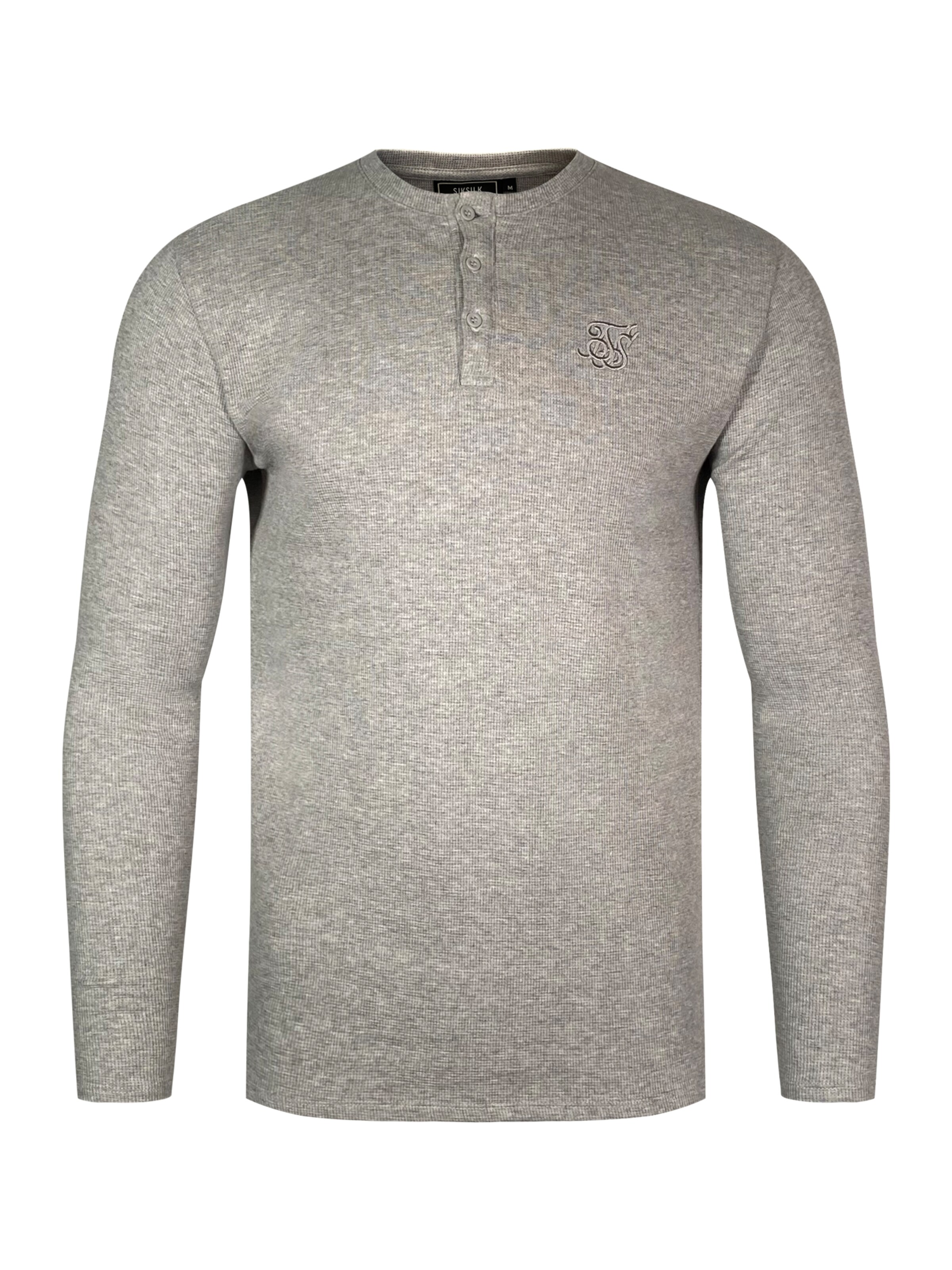 Maglietta di SikSilk in grigio: frontale
