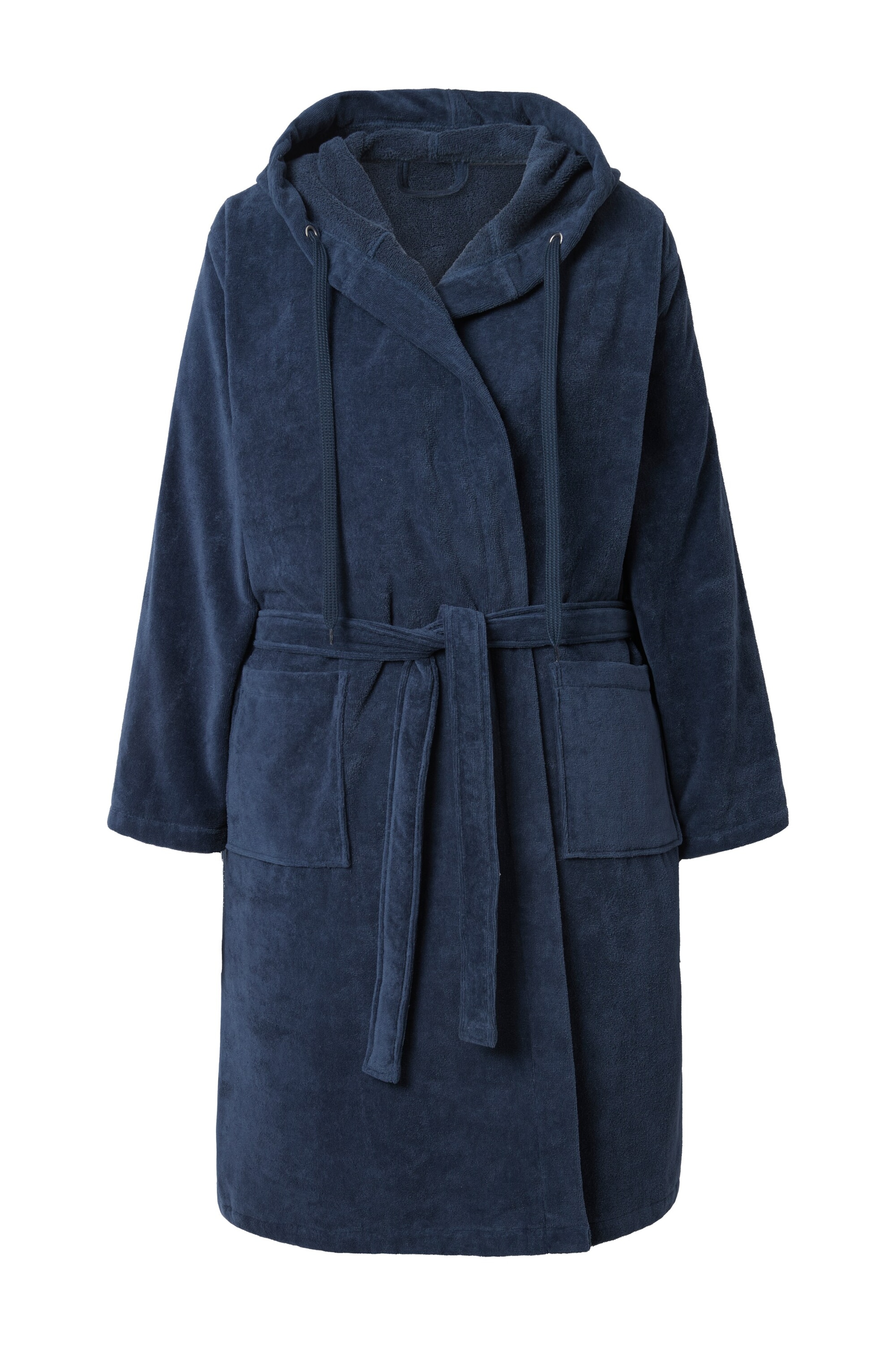 Peignoir long Ulla Popken en bleu : devant