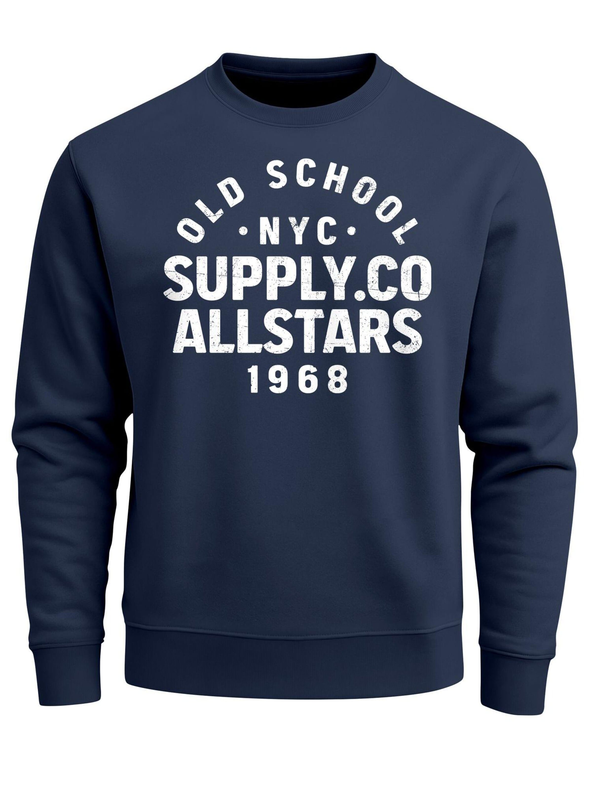Neverless Sweatshirt 'Oldschool 3' in Blue: front
