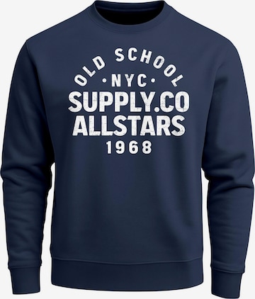 Neverless Sweatshirt 'Oldschool 3' in Blau: Vorderseite