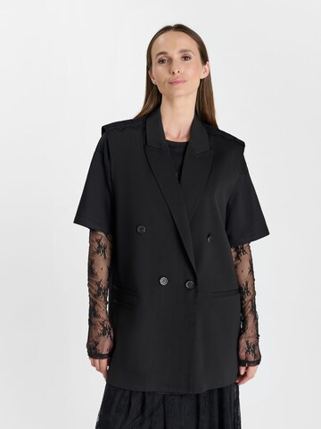 Gilet de costume 'Taki' Le Temps Des Cerises en noir : devant