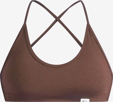 Smilodox Bustier Sport bh 'Sena' in Bruin: voorkant