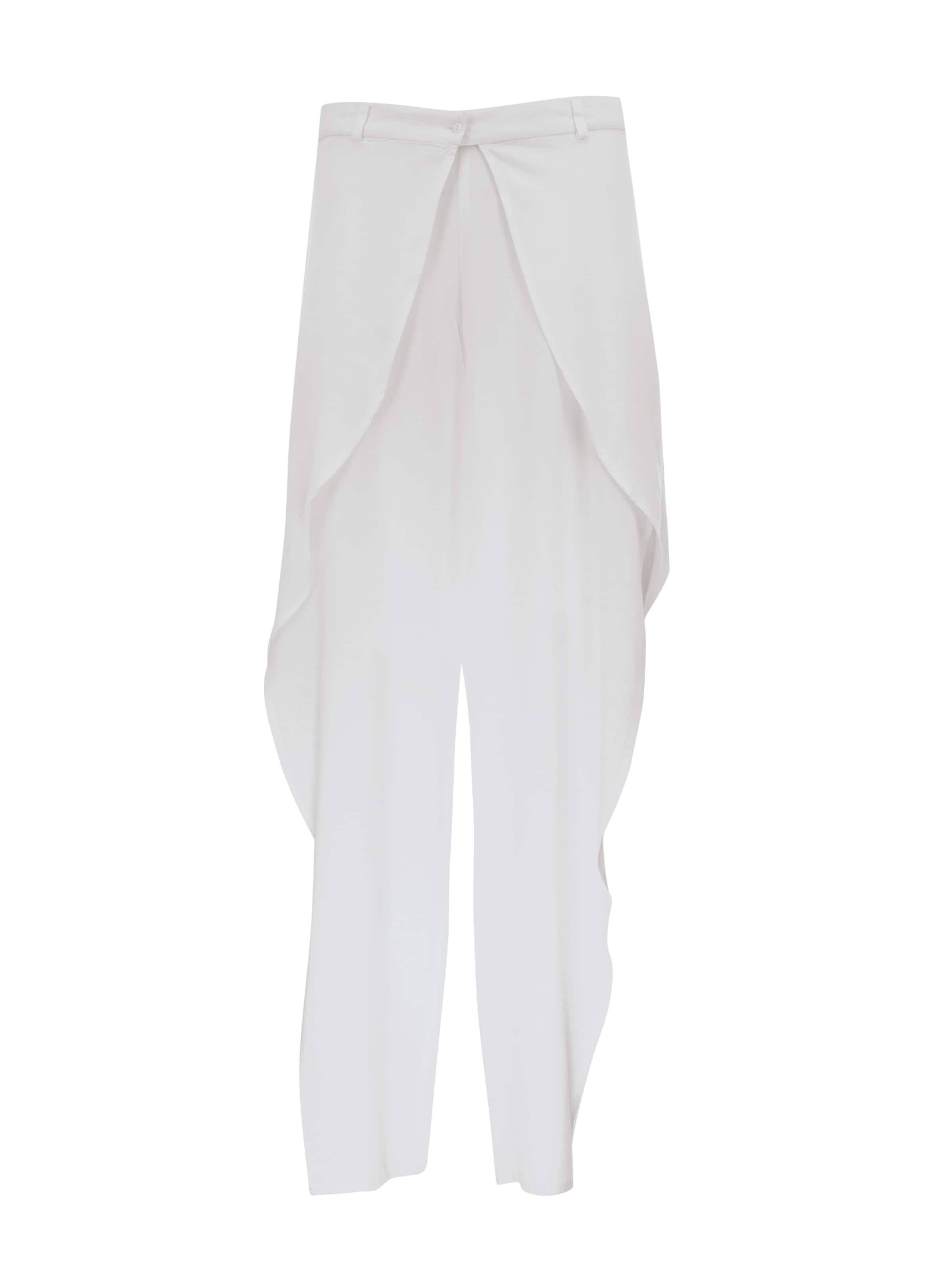 OLYMPIA Loosefit Bukser i hvid: forside