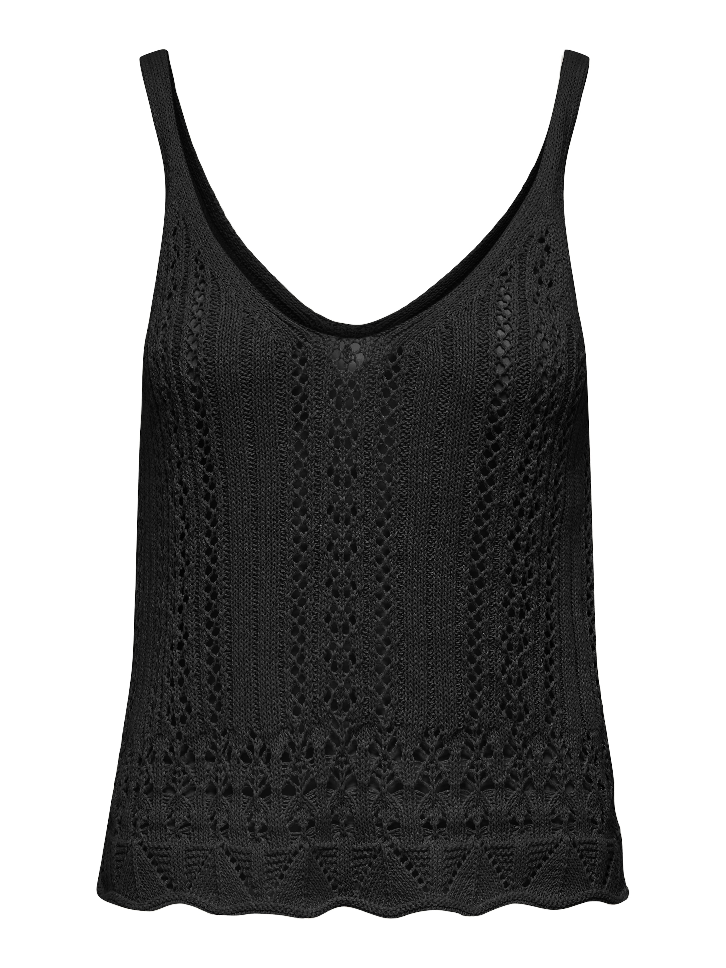 ONLY Knitted top 'ONLLyzet' in Black: front