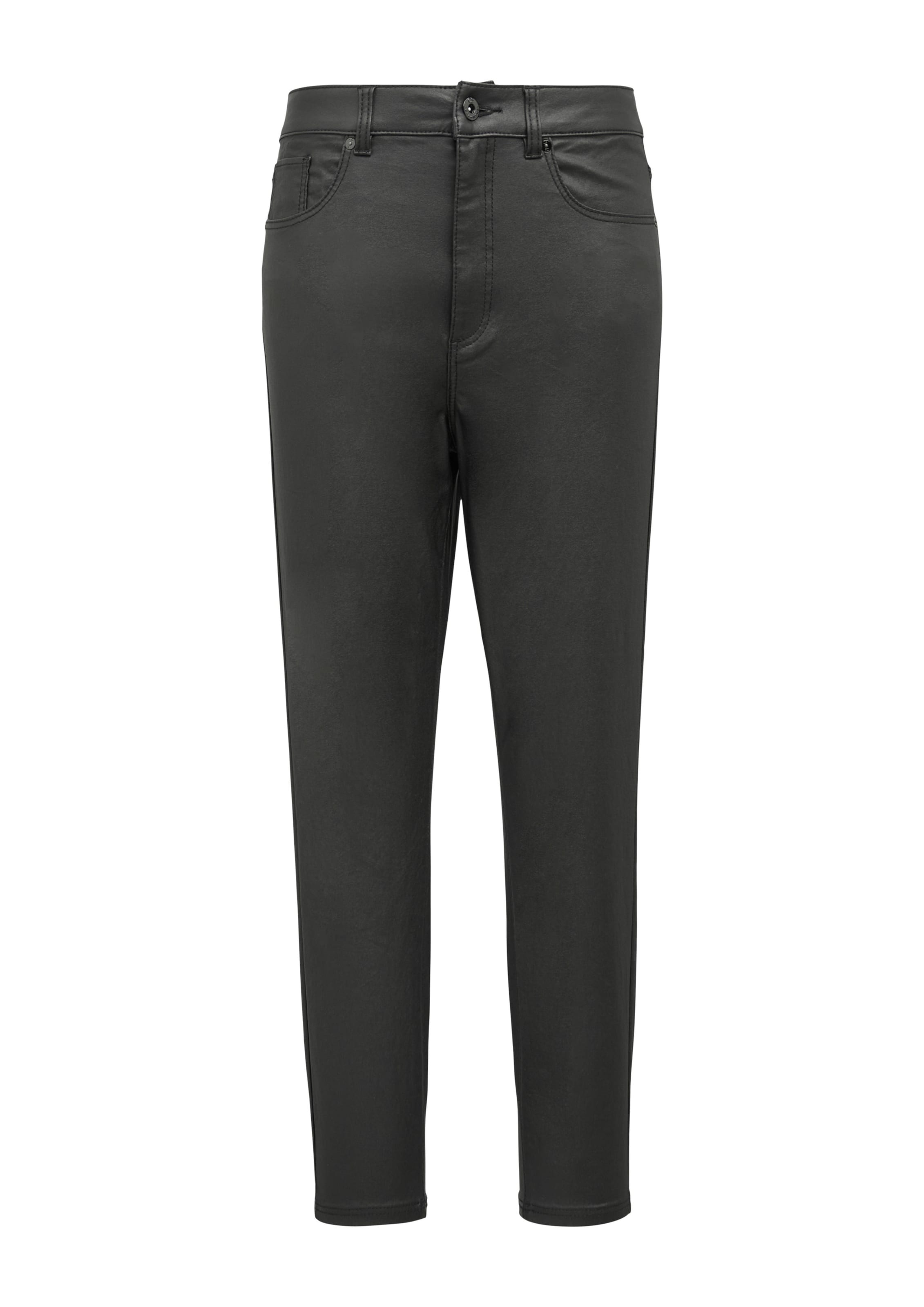 QS - Slimfit Calças de ganga 'Sadie' em preto: frente