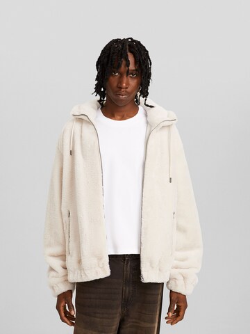 Bershka Between-Season Jacket in Beige: front