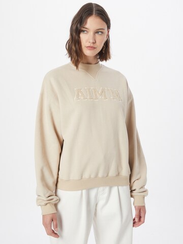 aim'n - Sweatshirt de desporto em bege: frente