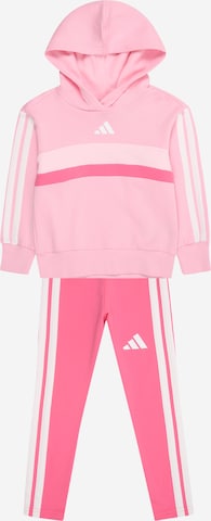 Costum de trening de la ADIDAS SPORTSWEAR pe roz: față