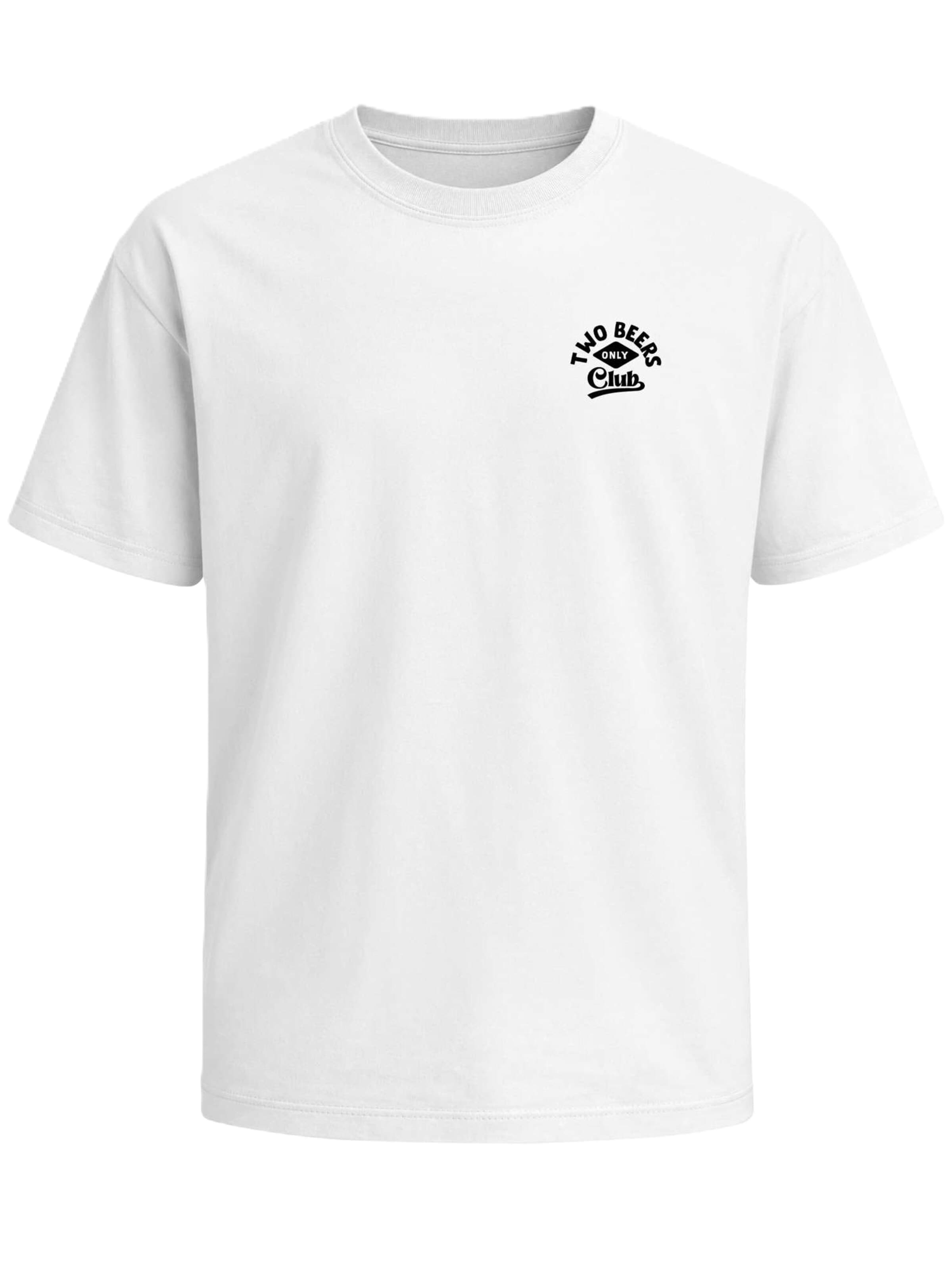 Neverless Shirt 'Two Beers only' in White: front