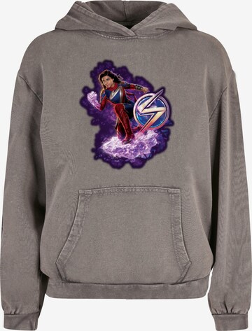 ABSOLUTE CULT Sweatshirt 'The Marvels - Photo Cosmic Pose' in Grey: front