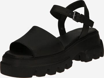 Copenhagen Strap Sandals in Black: front