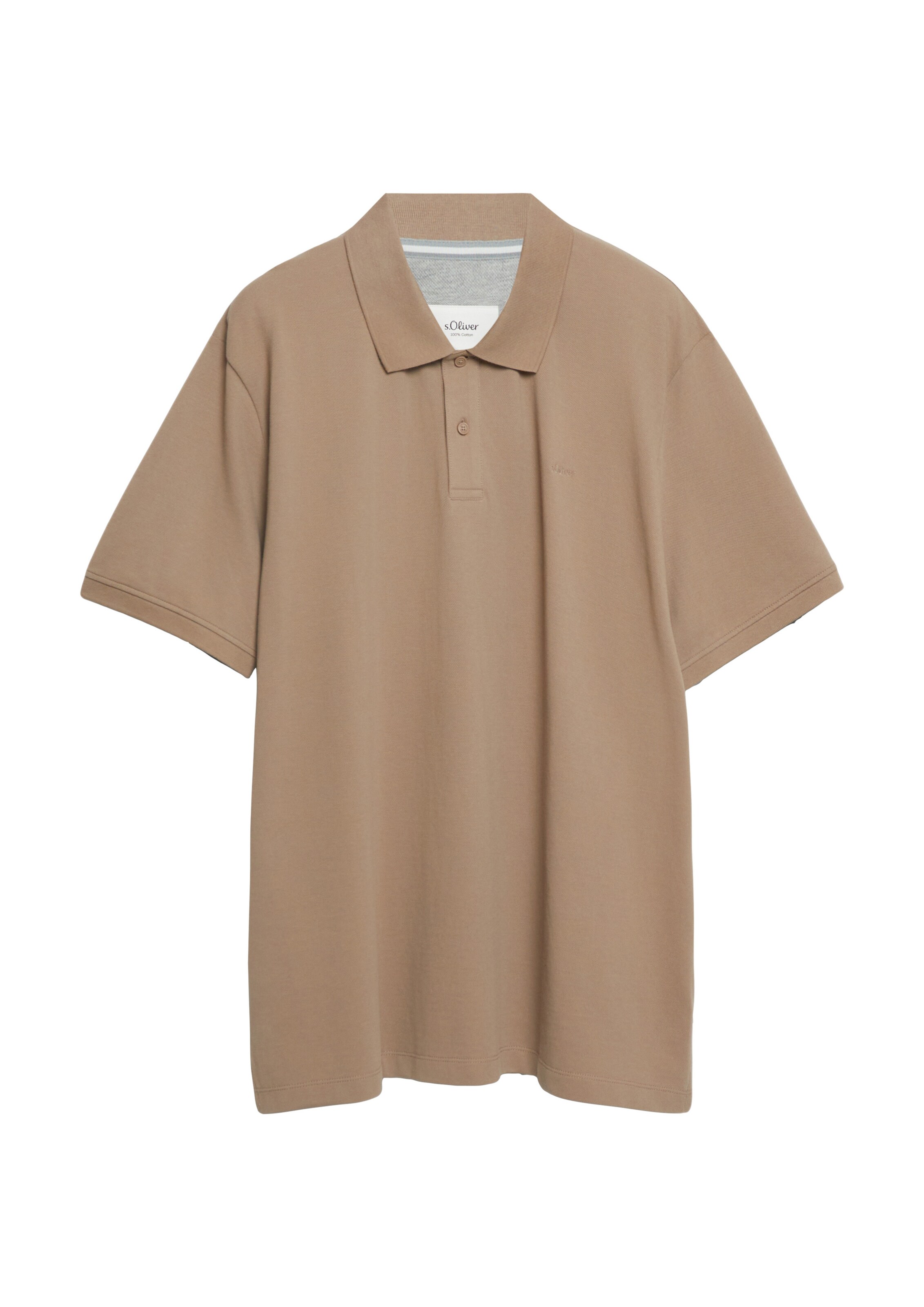 s.Oliver Red Label Big & Tall Shirt in Bruin: voorkant