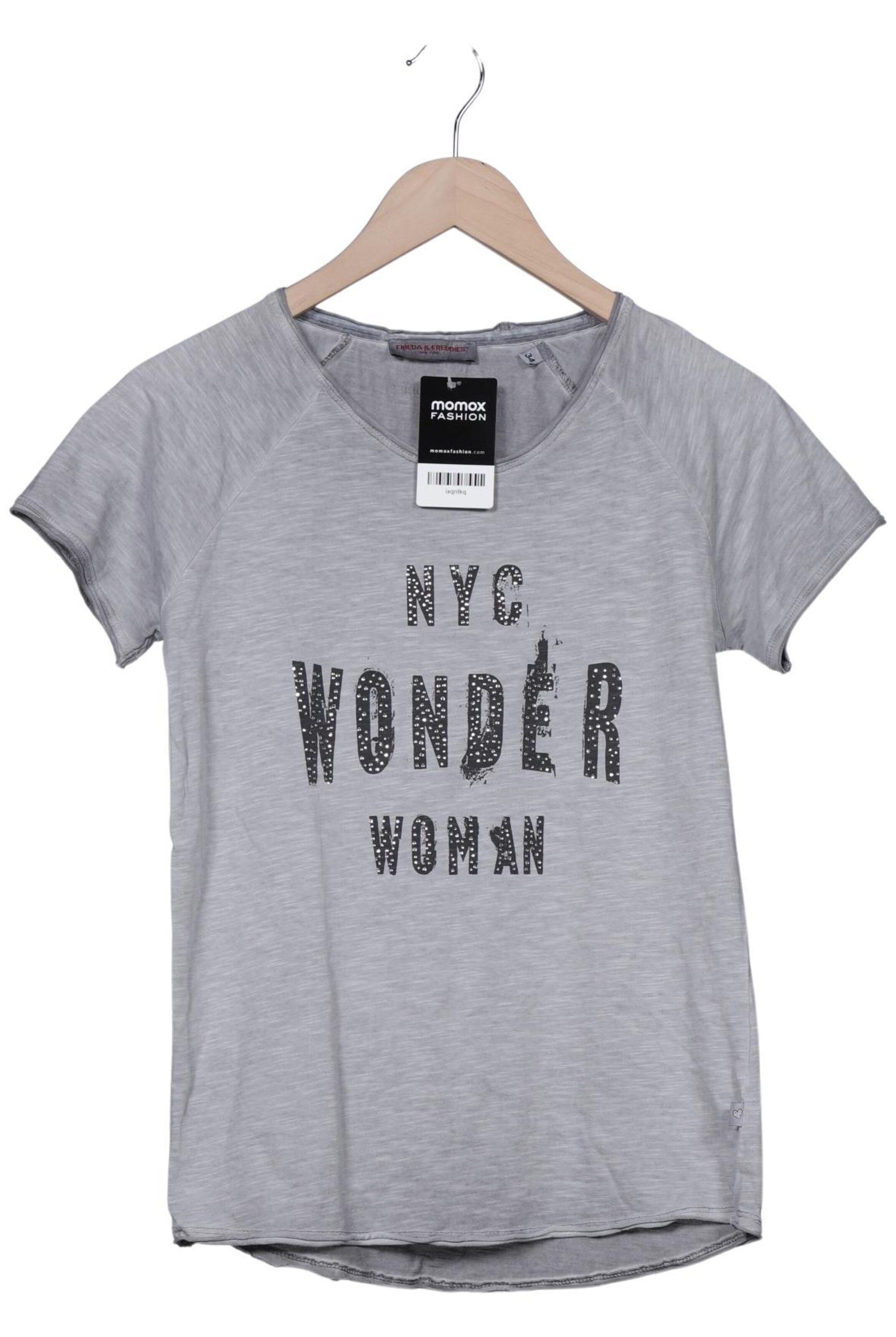 Frieda & Freddies NY T-Shirt XS in Grau: Vorderseite
