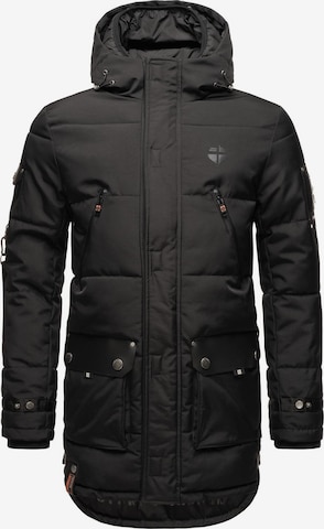 STONE HARBOUR Winter Parka 'Tahaa' in Black: front