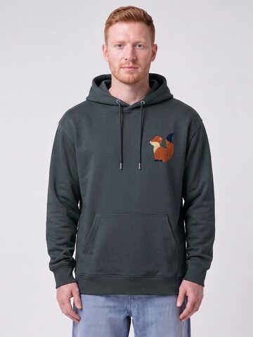 Felpa 'Cute Fox' di Watapparel in grigio: frontale