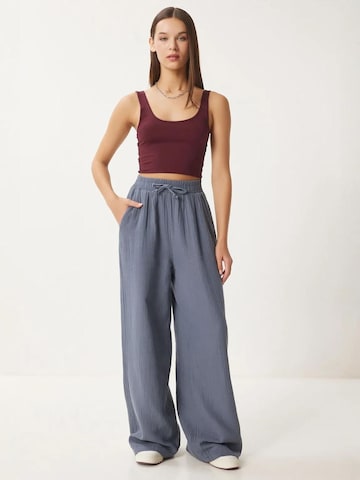 Happiness İstanbul Wide leg Trousers in Grey
