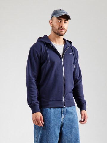Pepe Jeans - Sudadera con cremallera en azul: frente