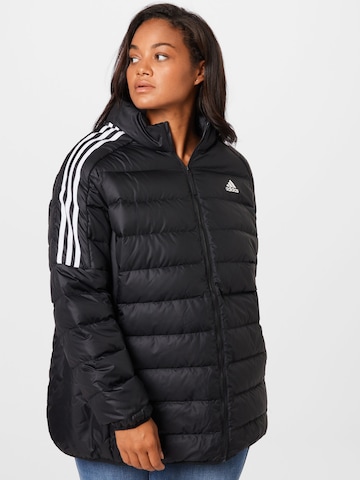 ADIDAS SPORTSWEAR Outdoorová bunda 'Essentials Light Down ' – černá: přední strana