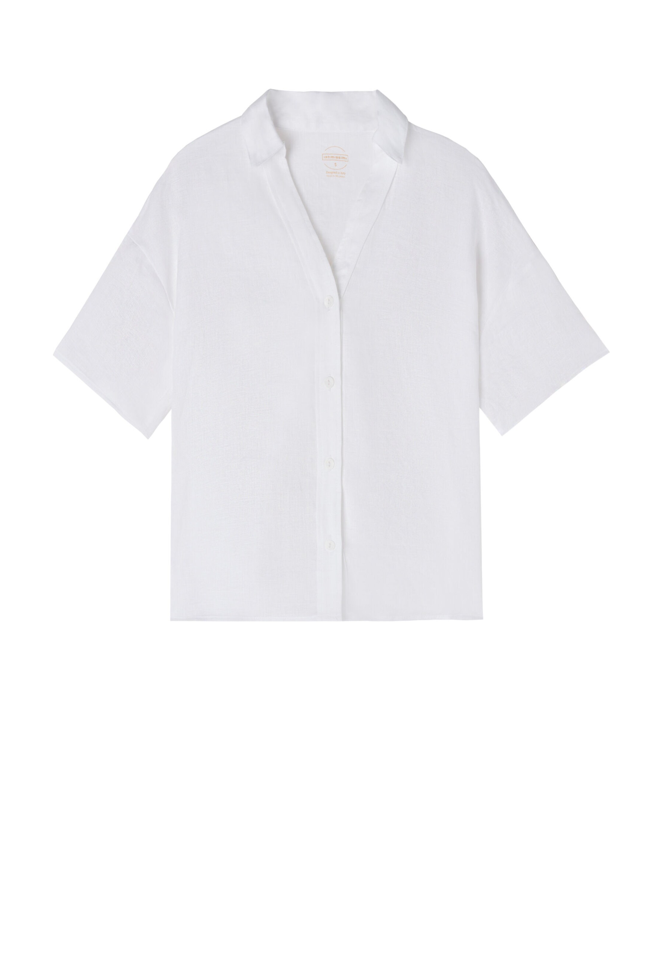 INTIMISSIMI Bluse 'The Pure Linen' in Weiß: Vorderseite
