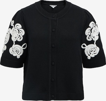 OBJECT Strickjacke 'OBJJane' in Schwarz: Vorderseite