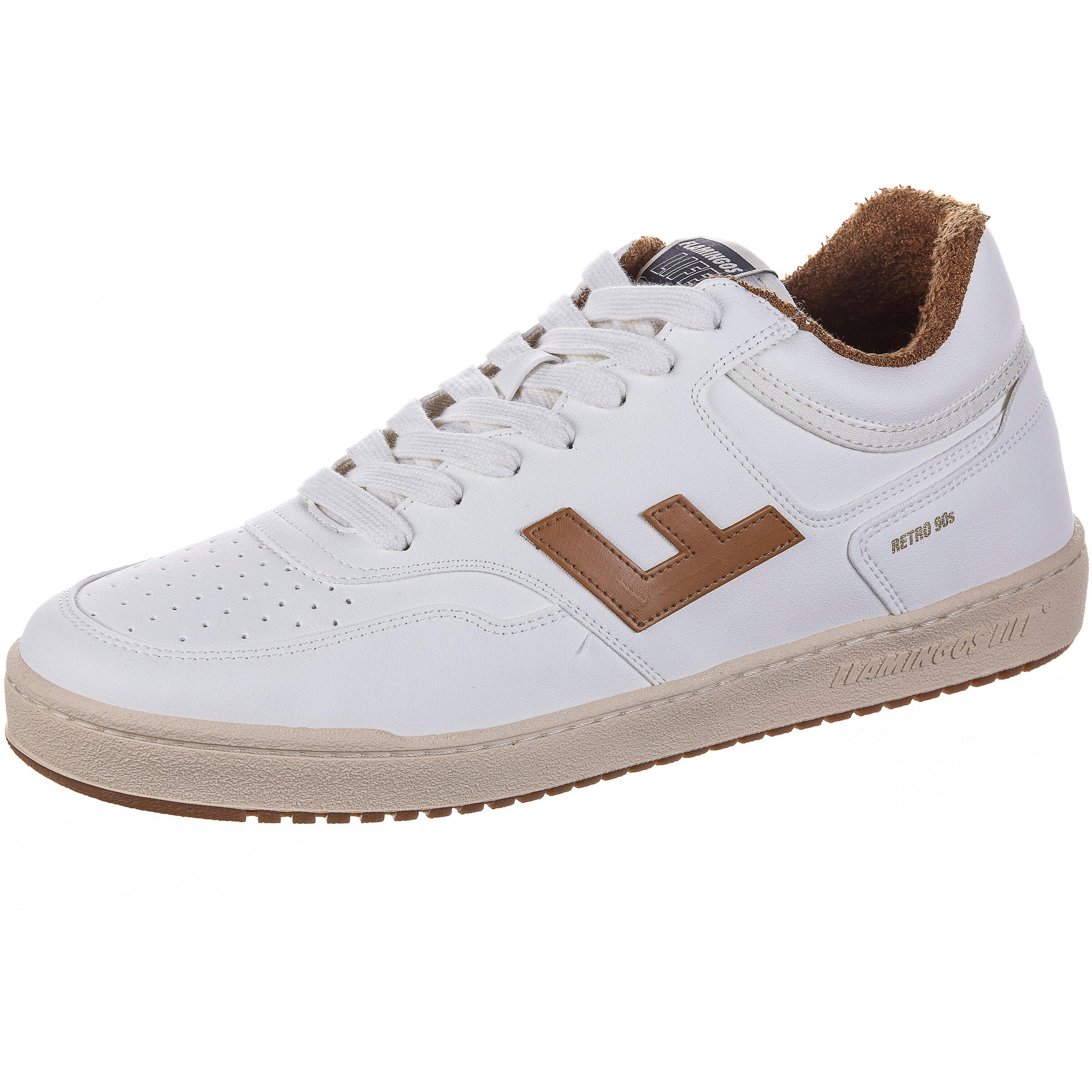 Flamingos Life Sneaker 'Retro 90' in Weiß: Vorderseite