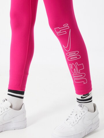 NIKE - Skinny Calças de desporto em rosa