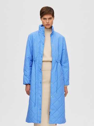 SELECTED FEMME Between-Seasons Coat 'Frila' in Blue: front