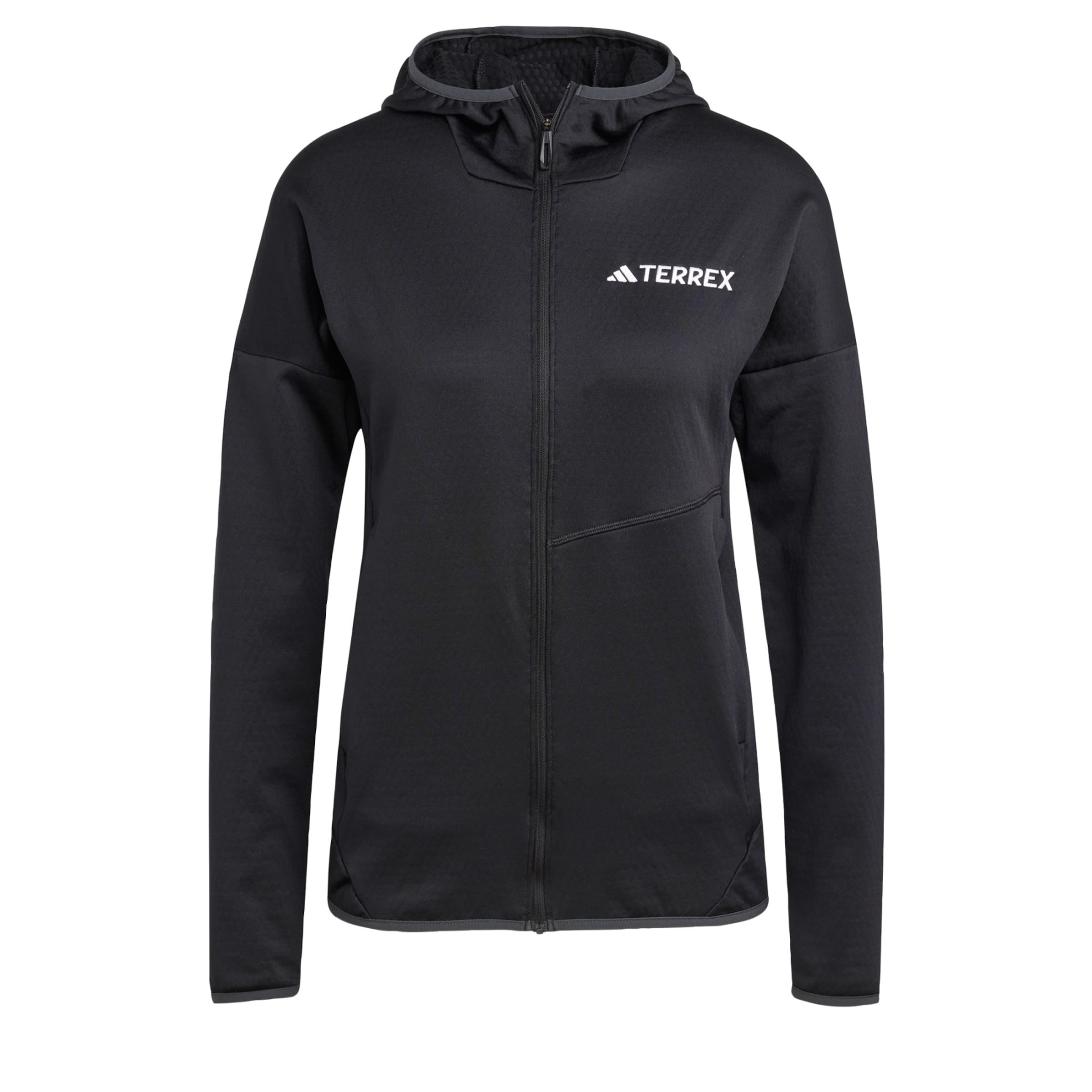 ADIDAS TERREX Athletic fleece jacket 'Xperior' in Black: front