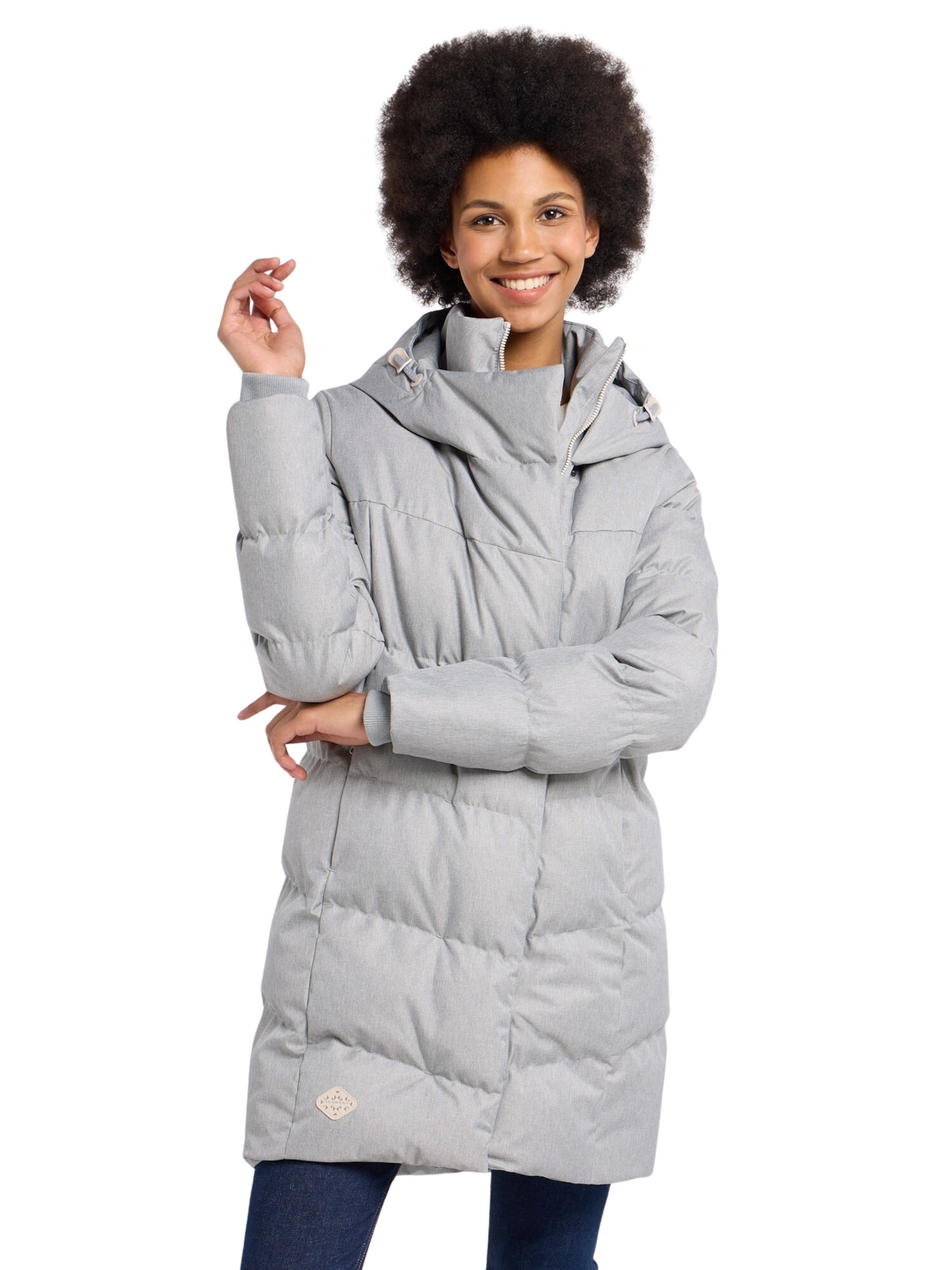 Manteau d’hiver 'Pavla' Ragwear en gris : devant