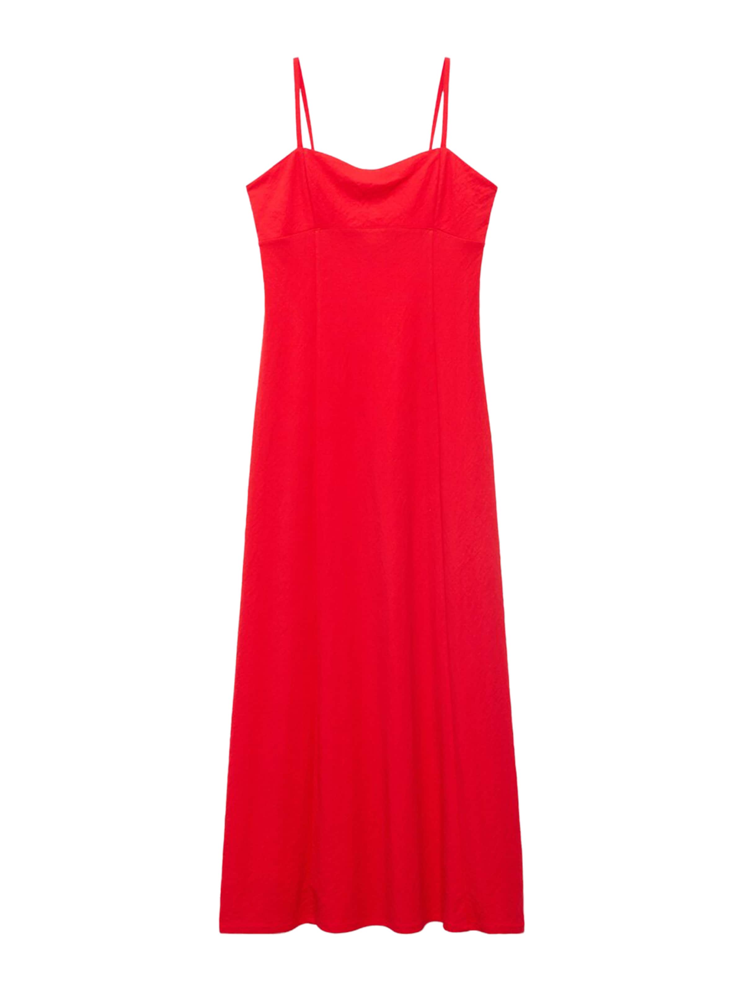 MANGO Рокля &#x27;PEACH&#x27; в червено: отпред