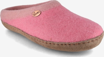 WoolFit Hausschuh 'Sherpa' in Pink: Vorderseite