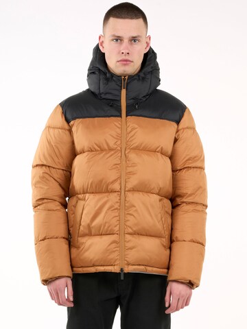 KnowledgeCotton Apparel Jacke 'REPREVE ™  THERMO ACTIVE ™' in Braun: Vorderseite