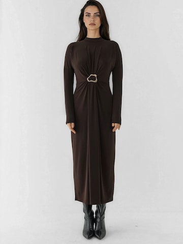 Hiccup Dress in Brown: front