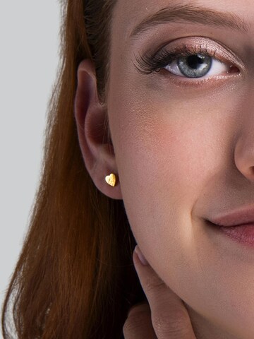 Amberz Oorbellen 'Ada hart' in Goud